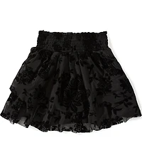 Chelsea & Violet Big Girls Flocked Ruffle Skirt