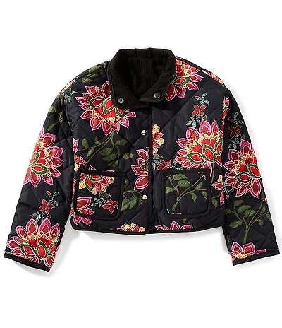 Chelsea & Violet Big Girls Floral Quilted Jacket
