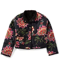 Chelsea & Violet Big Girls Floral Quilted Jacket