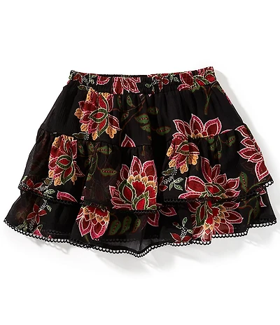 Chelsea & Violet Big Girls Flower Printed Skirt