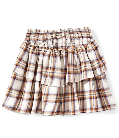 Chelsea & Violet Big Girls Plaid Ruffle Skirt