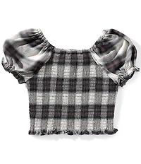 Chelsea & Violet Big Girls Plaid Smocked Top
