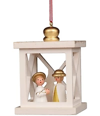 Christian Ulbricht Christmas Lantern with Holy Family Wooden Tree Ornament