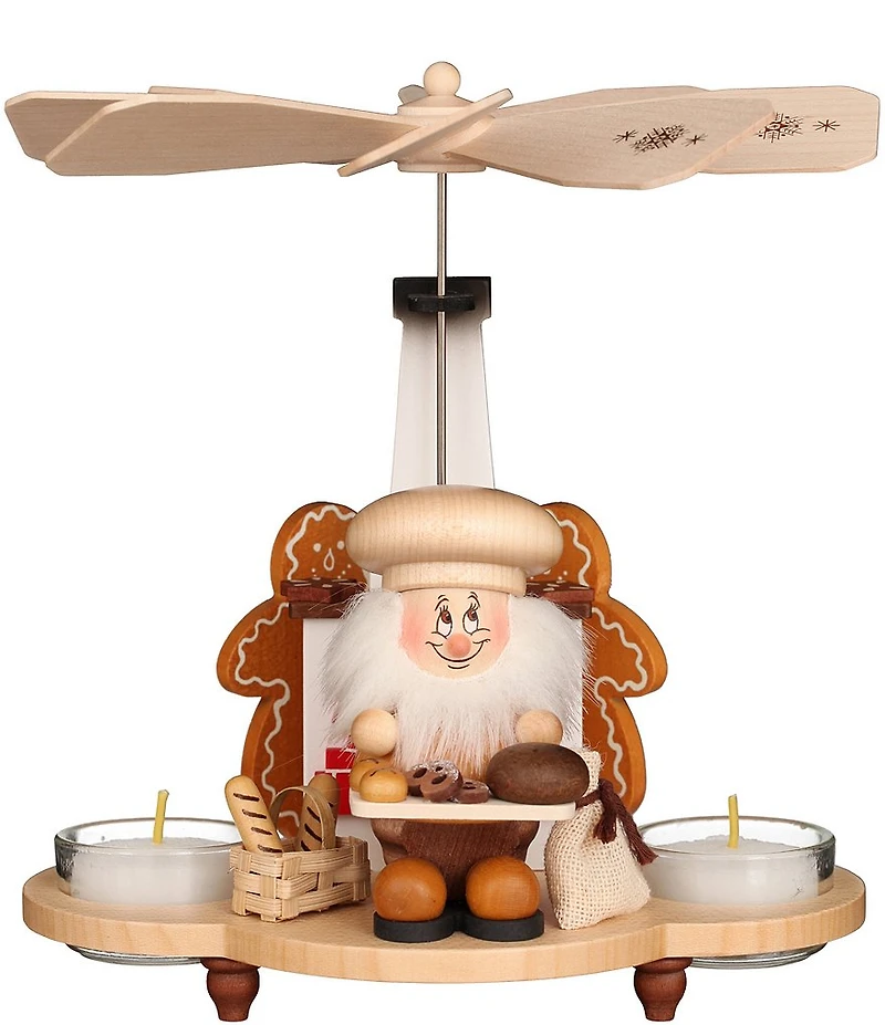 Christian Ulbricht Natural Dwarf Baker Christmas Pyramid Tea Light Candle Holder
