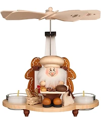 Christian Ulbricht Natural Dwarf Baker Christmas Pyramid Tea Light Candle Holder