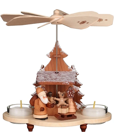 Christian Ulbricht Natural Santa and Toys Christmas Pyramid Tea Light Candle Holder