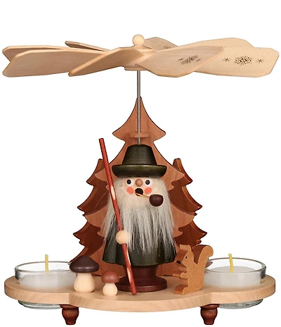 Christian Ulbricht Woodsman Natural Tea Light Smoker Pyramid
