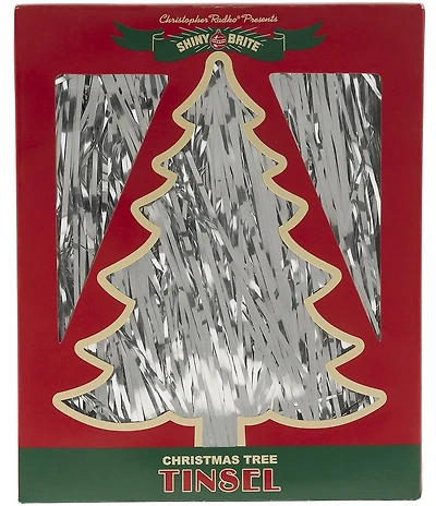 Christopher Radko Shiny Brite Holiday Splendor Silver Tinsel Garland