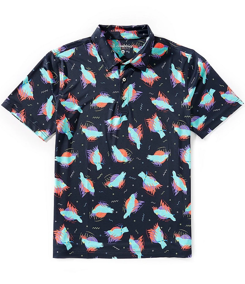 Chubbies Bird Is The Word Short Sleeve Performance Polo Shirt