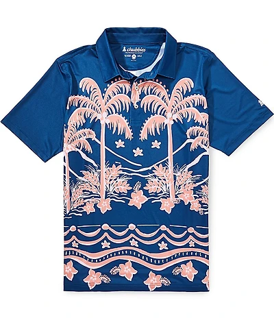 Chubbies Habitual Ritual Textured Performance Short Sleeve Polo
