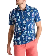 Chubbies Liberty Cup Short Sleeve Printed Peformance Polo Shirt