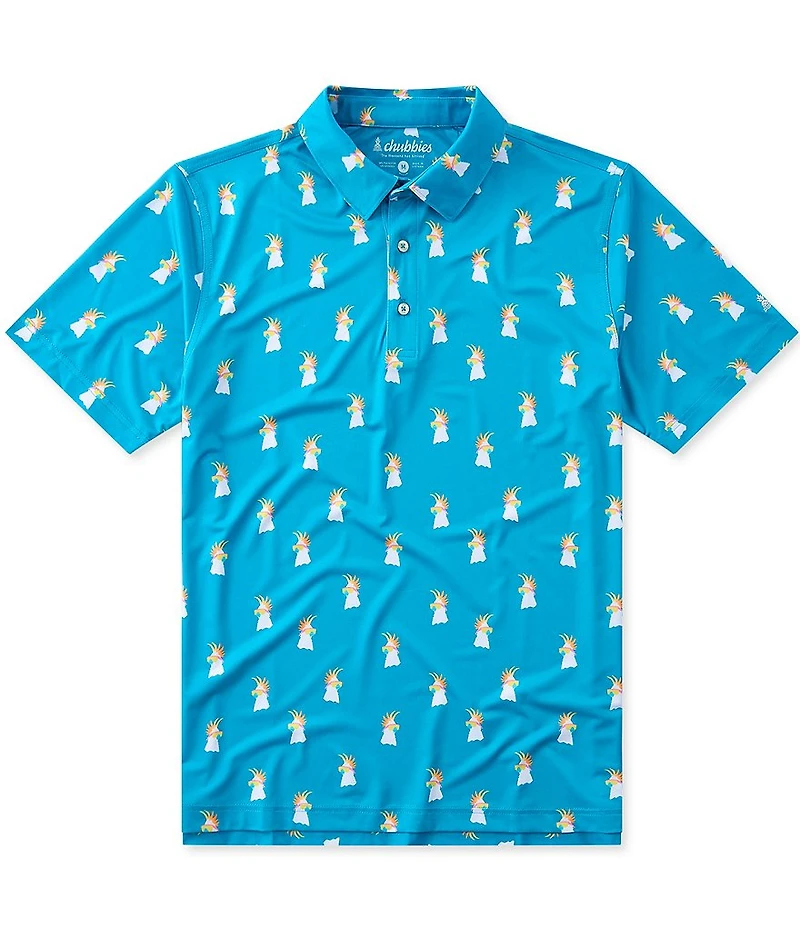 Chubbies Mo-Hawk Short Sleeve Knit Performance Polo Shirt