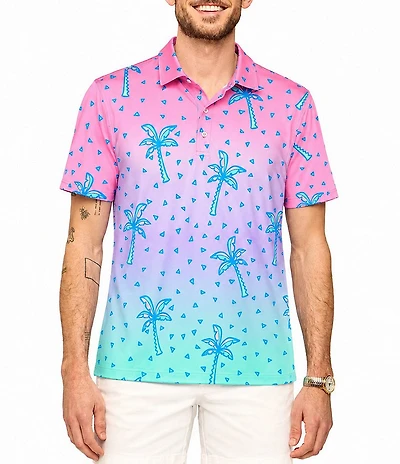 Chubbies Textured Performance Tropic Pop Short Sleeve Polo
