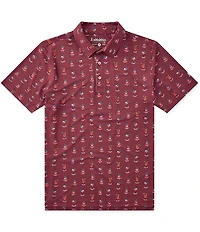 Chubbies That's The Spirit Printed Short Sleeve Performance Polo Shirt