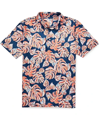Chubbies Variegated Textured Performance Short Sleeve Polo