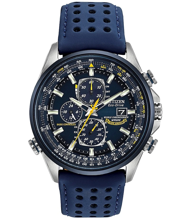 Citizen Men's World Chronograph A-T Blue Strap Watch
