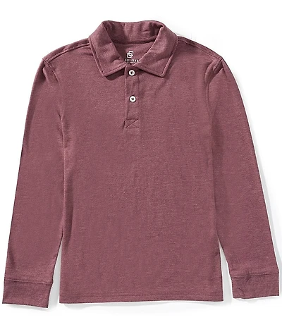 Class Club Big Boys Jersey Long Sleeve Polo Shirt