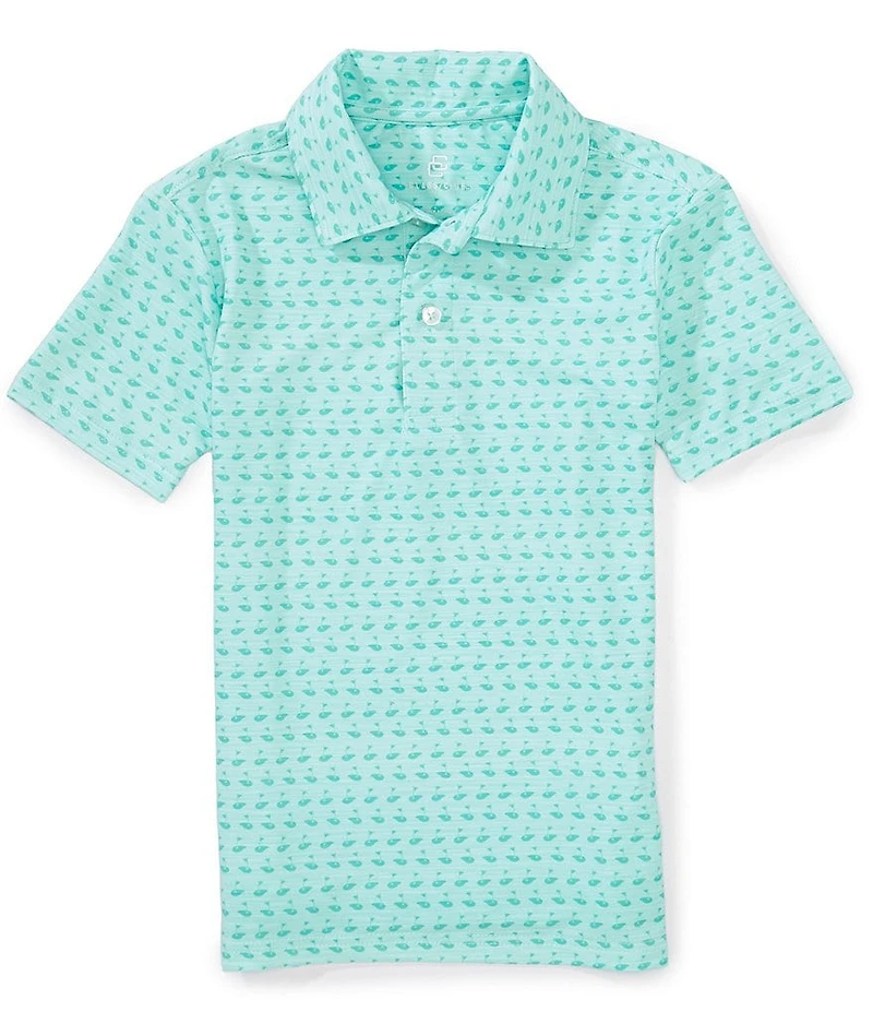 Class Club Big Boys Fairway Print Short Sleeve Polo Shirt