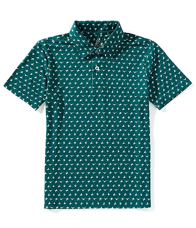Class Club Big Boys Ducks Flying Short Sleeve Polo Shirt
