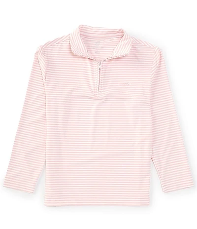 Class Club Big Boys Long Sleeve Synthetic Stripe 1/4 Zip Pullover