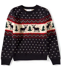 Class Club Big Boys Deer Intarsia Sweater
