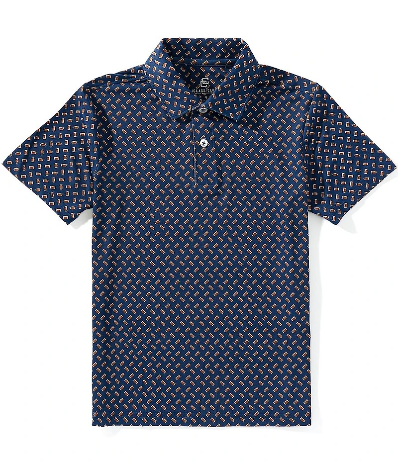 Class Club Big Boys Football Print Synthetic Polo Shirt