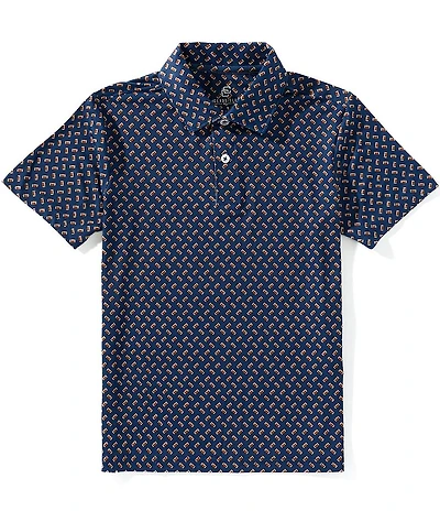 Class Club Big Boys Football Print Synthetic Polo Shirt