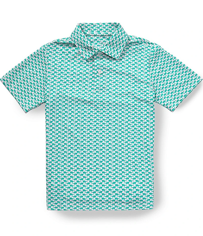 Class Club Big Boys Gator Print Polo