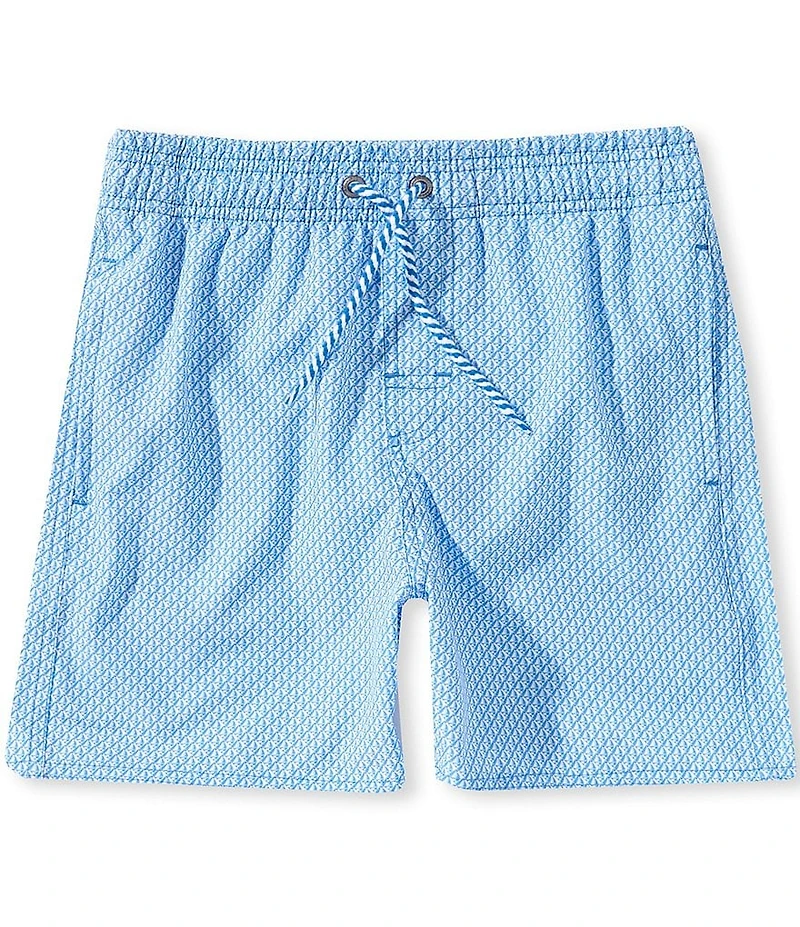 Class Club Big Boys Geometric Sailboat Print Swim Trunks