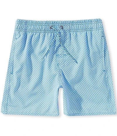 Class Club Big Boys Geometric Sailboat Print Swim Trunks
