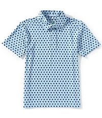 Class Club Big Boys Helmet Synthetic Print Polo Shirt