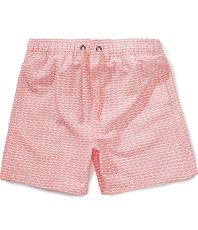 Class Club Big Boys Linear Fish Print Swim Trunks