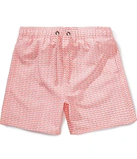 Class Club Big Boys Linear Fish Print Swim Trunks