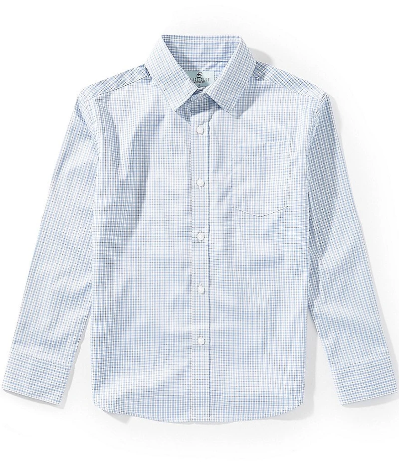 Class Club Big Boys Long Sleeve Button-Front Check Sportshirt