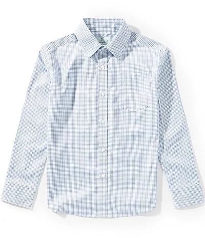 Class Club Big Boys Long Sleeve Button-Front Check Sportshirt