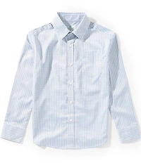 Class Club Big Boys Long Sleeve Button-Front Check Sportshirt