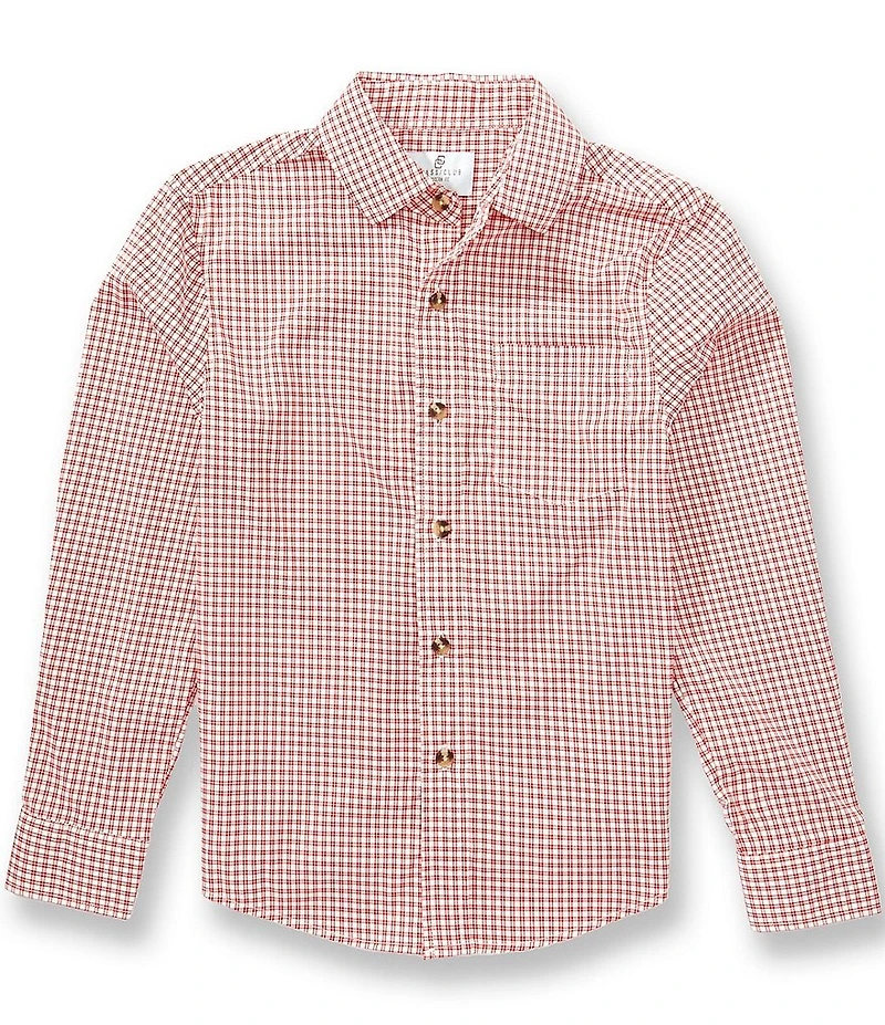Class Club Big Boys Long Sleeve Check Sport Shirt