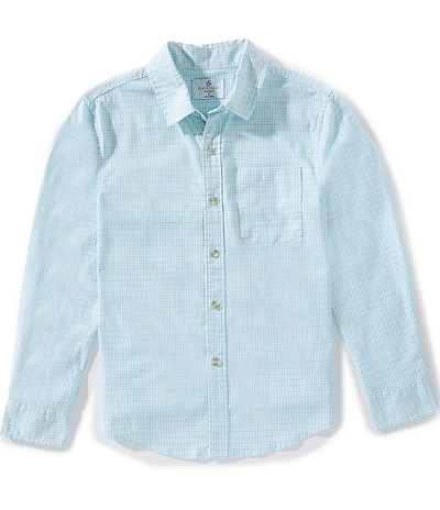 Class Club Big Boys Mini Check Long Sleeve Sportshirt