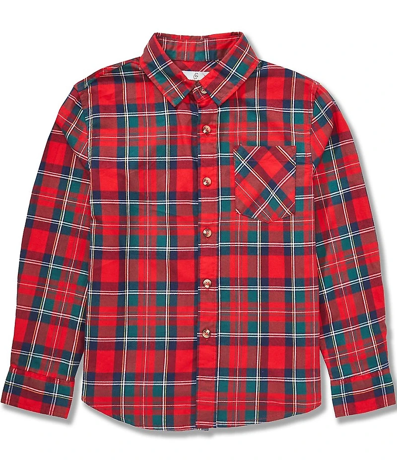 Class Club Big Boys Plaid Long-Sleeve Sportshirt