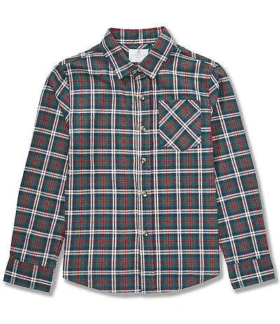 Class Club Big Boys Plaid Long-Sleeve Sportshirt