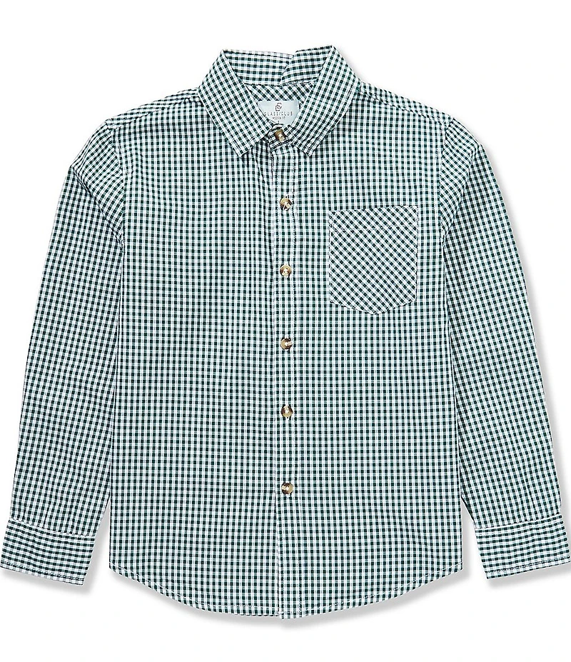 Class Club Big Boys Plaid Long-Sleeve Sportshirt