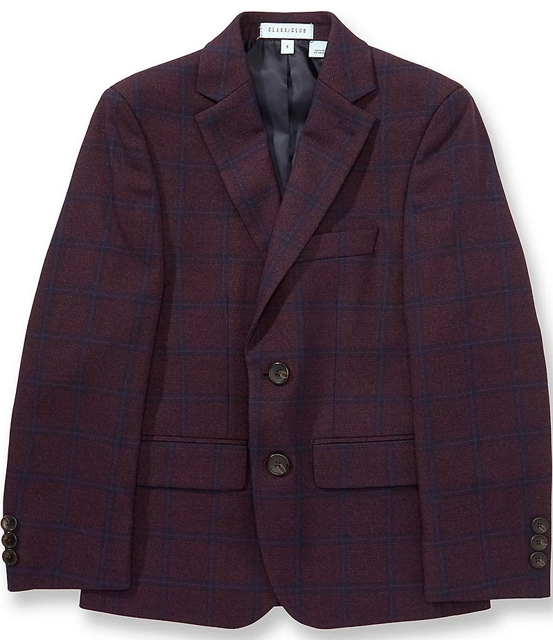 Class Club Big Boys Plaid Sport Blazer