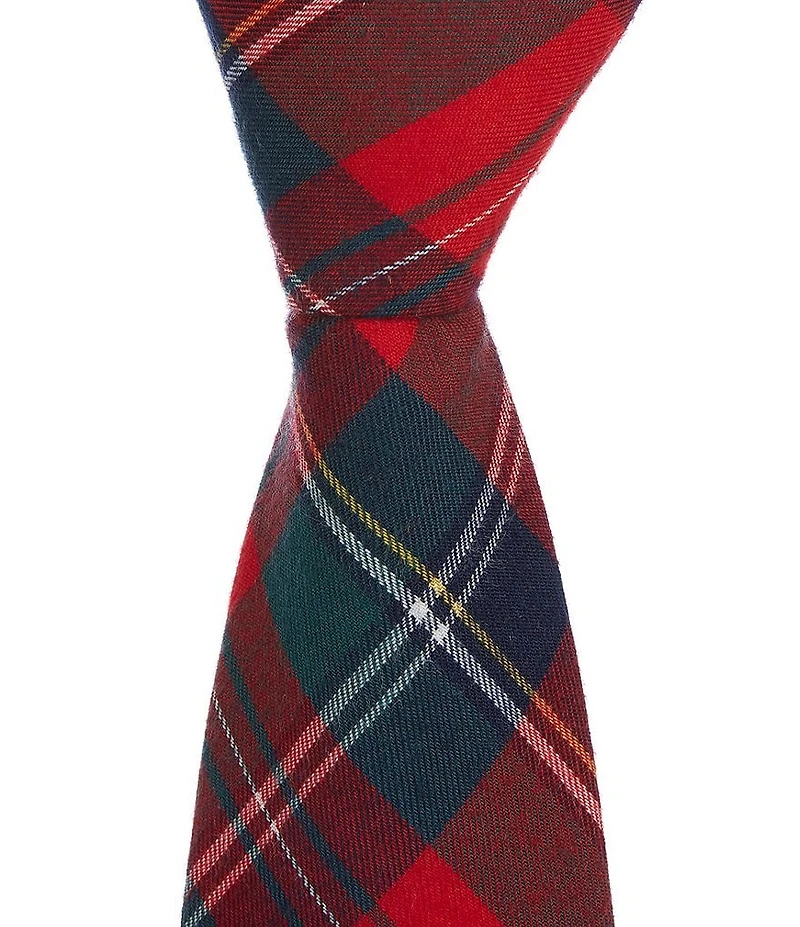 Class Club Boys 50#double; Red Plaid Stewart Tie