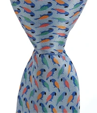 Class Club Boys Parrot Print 14#double; Zipper Tie