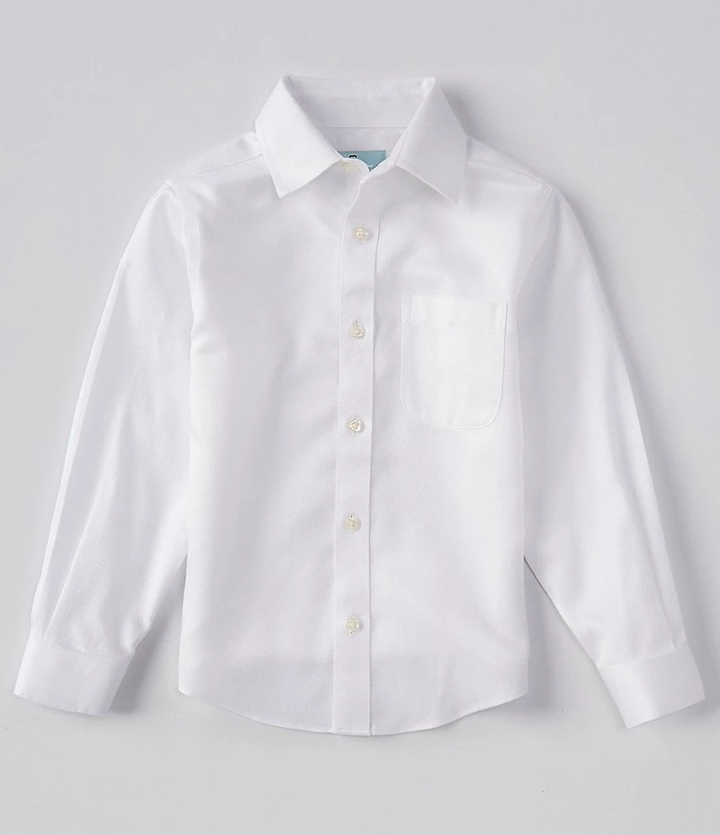 Class Club Big Boys Spread Collar Herringbone Shirt