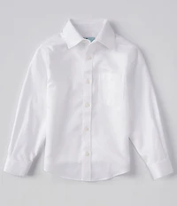 Class Club Big Boys Spread Collar Herringbone Shirt