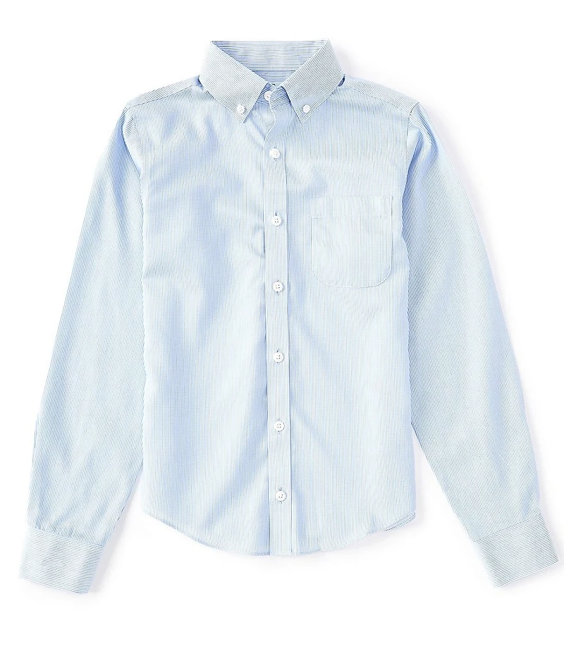 Class Club Big Boys Non-Iron Micro Stripe Button-Front Shirt