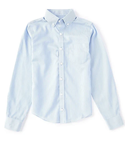 Class Club Big Boys Non-Iron Micro Stripe Button-Front Shirt