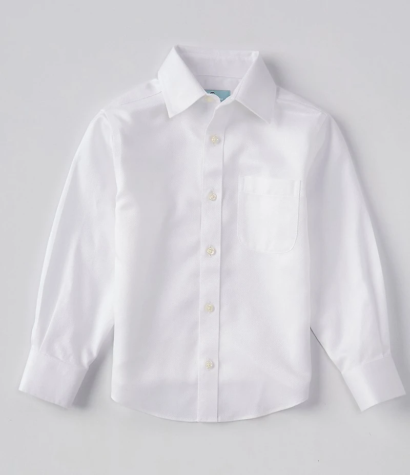 Class Club Little Boys Long-Sleeve Herringbone Shirt