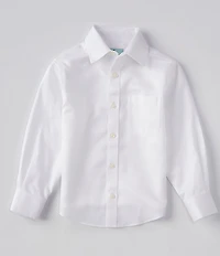Class Club Little Boys Long-Sleeve Herringbone Shirt